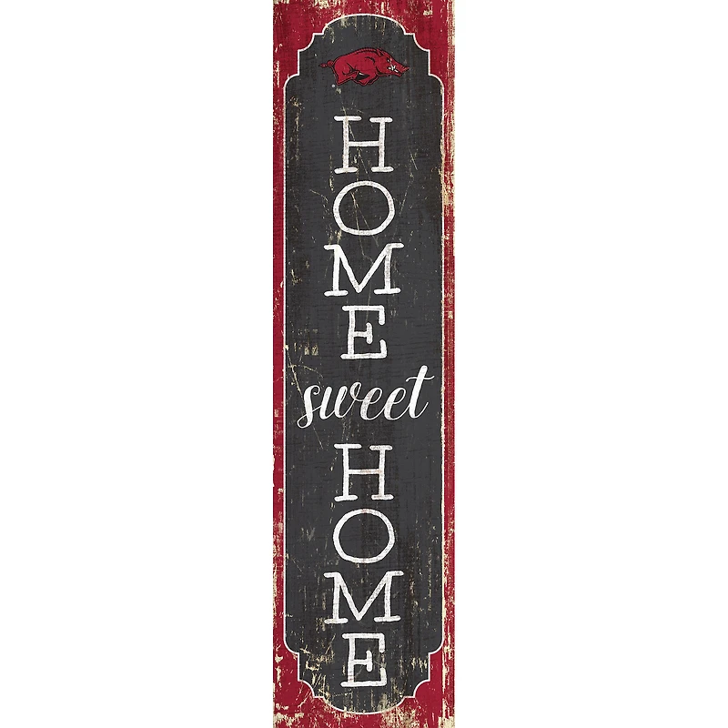 Arkansas Razorbacks 24" Home Sweet Home Leaner Sign
