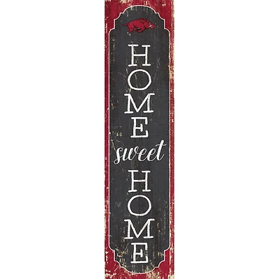 Arkansas Razorbacks 24" Home Sweet Home Leaner Sign