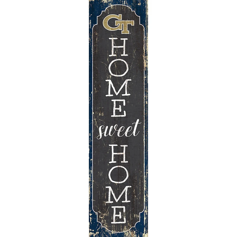 Georgia Tech Yellow Jackets 24" Home Sweet Home Leaner Sign