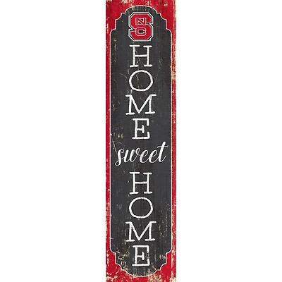 NC State Wolfpack 24" Home Sweet Home Leaner Sign