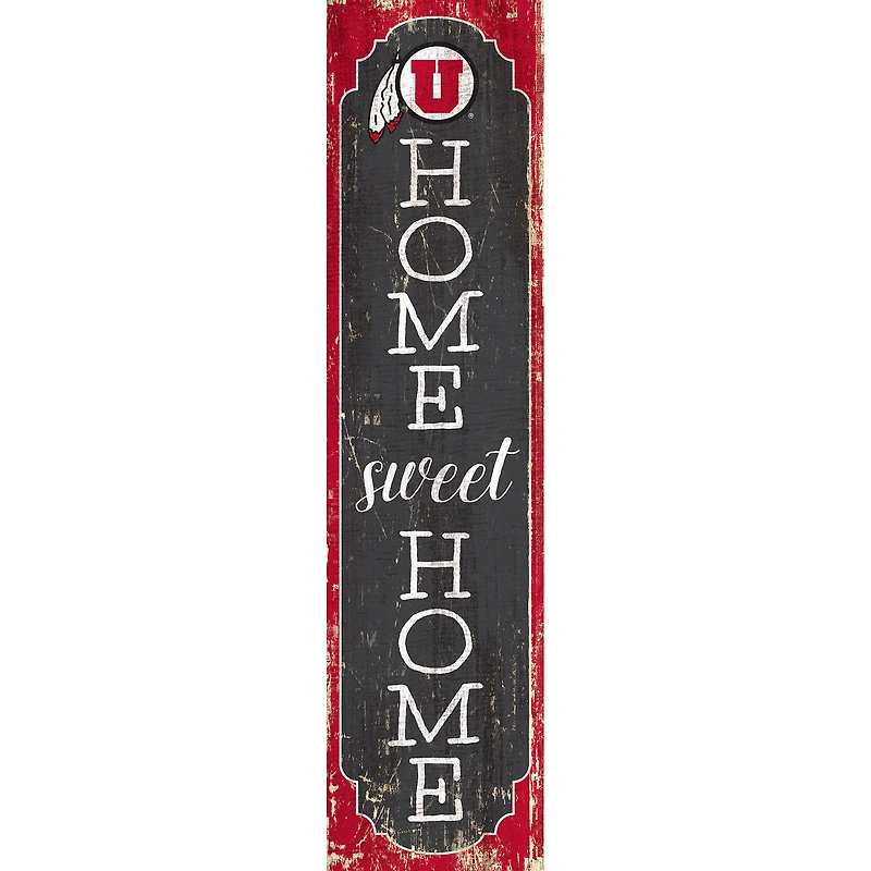 Utah Utes 24" Home Sweet Home Leaner Sign