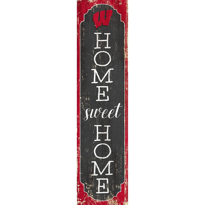 Wisconsin Badgers 24" Home Sweet Home Leaner Sign