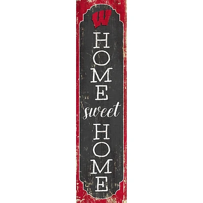 Wisconsin Badgers 24" Home Sweet Home Leaner Sign
