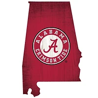 Alabama Crimson Tide 12" Logo State Sign