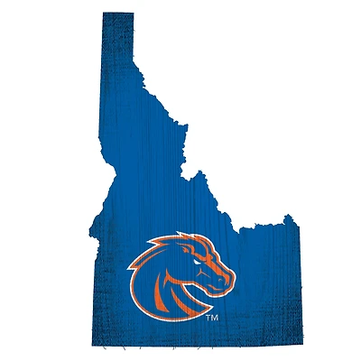 Boise State Broncos 12" Logo State Sign