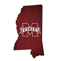 Mississippi State Bulldogs 12" Logo State Sign