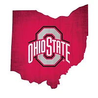 Ohio State Buckeyes 12" Logo State Sign