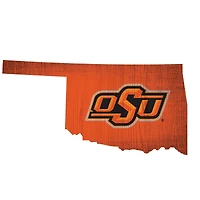 Oklahoma State Cowboys 12" Logo State Sign