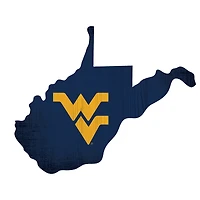 West Virginia Mountaineers 12" Logo State Sign