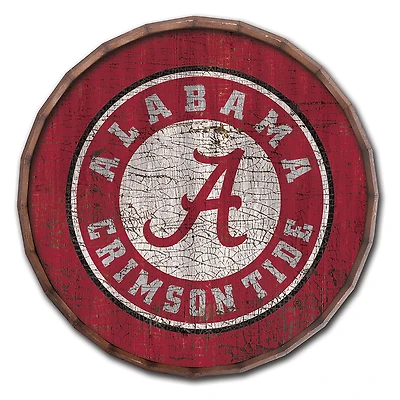 Alabama Crimson Tide 24" Cracked Color Barrel Top Sign