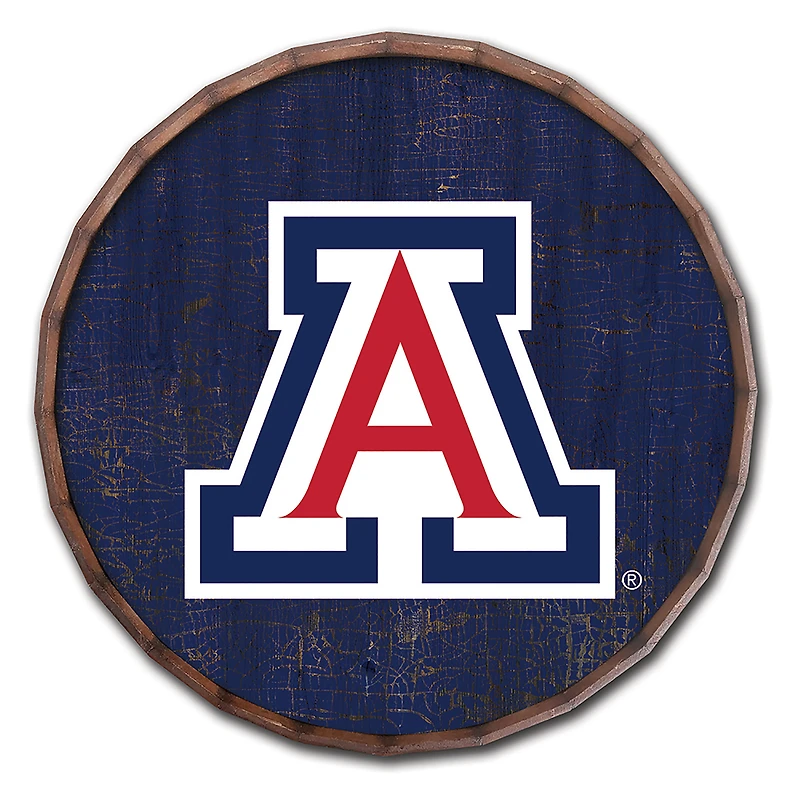 Arizona Wildcats 24" Cracked Color Barrel Top Sign