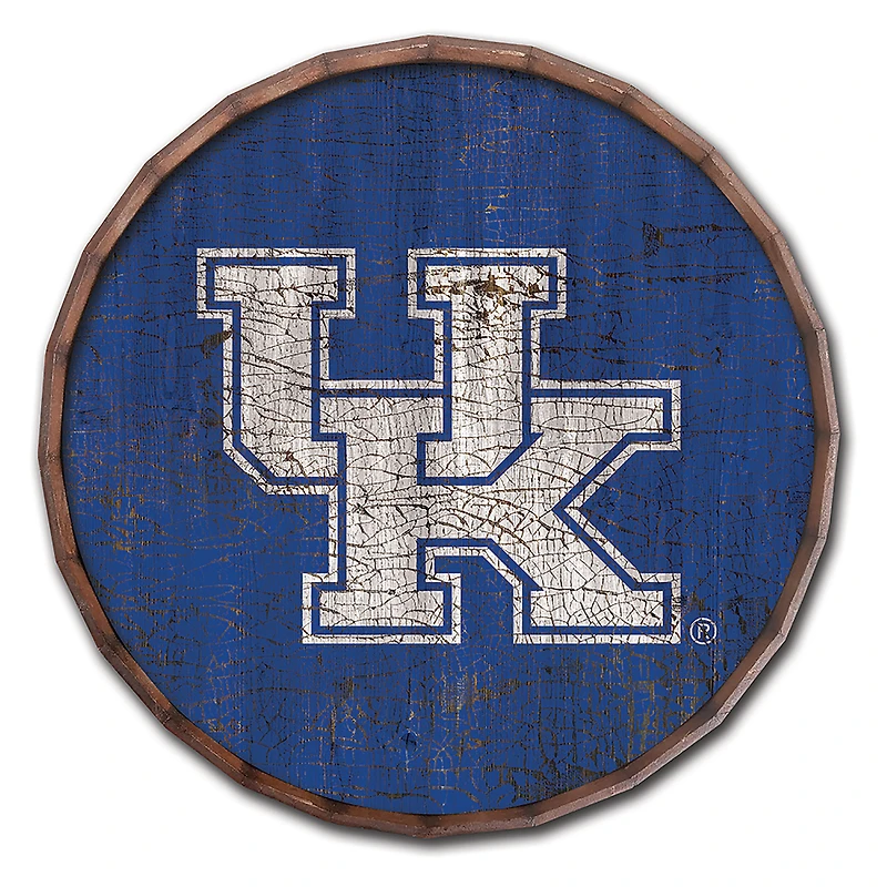 Kentucky Wildcats 24" Cracked Color Barrel Top Sign