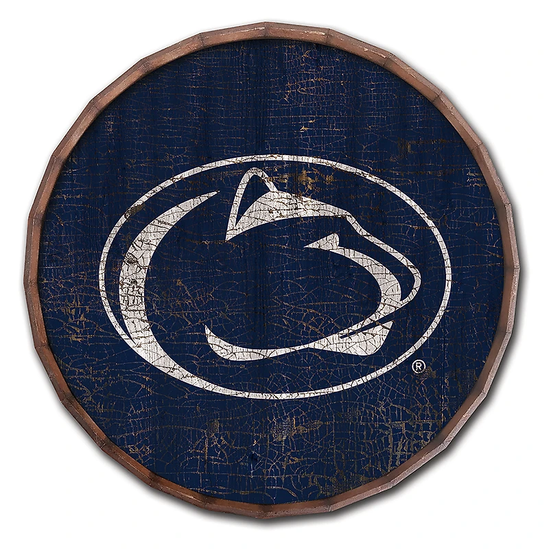 Penn State Nittany Lions 24" Cracked Color Barrel Top Sign