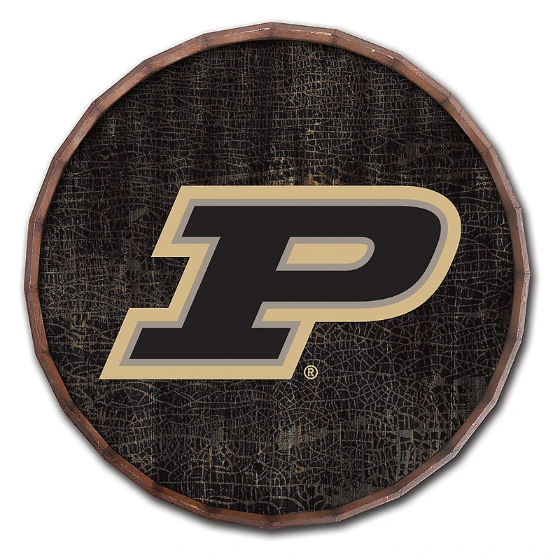 Purdue Boilermakers 24" Cracked Color Barrel Top Sign