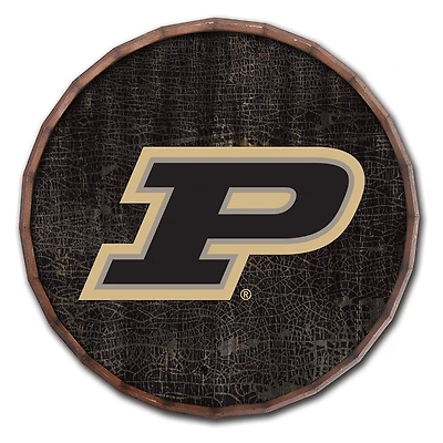 Purdue Boilermakers 24" Cracked Color Barrel Top Sign
