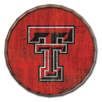 Texas Tech Red Raiders 24" Cracked Color Barrel Top Sign