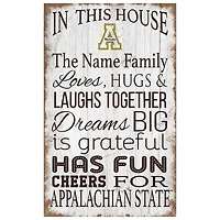 Appalachian State Mountaineers Personalized 11" x 19" In This House Sign