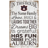 Auburn Tigers Personalized 11" x 19" In This House Sign