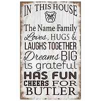 Butler Bulldogs Personalized 11" x 19" In This House Sign
