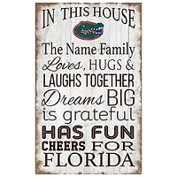 Florida Gators Personalized 11" x 19" In This House Sign