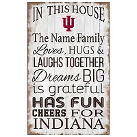 Indiana Hoosiers Personalized 11" x 19" In This House Sign
