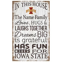 Iowa State Cyclones Personalized 11" x 19" In This House Sign