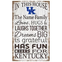 Kentucky Wildcats Personalized 11" x 19" In This House Sign
