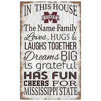 Mississippi State Bulldogs Personalized 11" x 19" In This House Sign