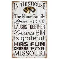 Missouri Tigers Personalized 11" x 19" In This House Sign
