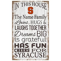 Syracuse Orange Personalized 11" x 19" In This House Sign