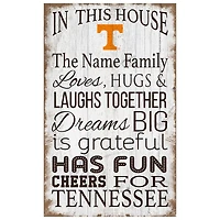 Tennessee Volunteers Personalized 11" x 19" In This House Sign