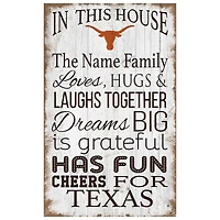 Texas Longhorns Personalized 11" x 19" In This House Sign