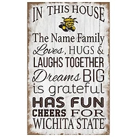 Wichita State Shockers Personalized 11" x 19" In This House Sign