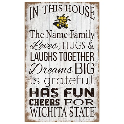 Wichita State Shockers Personalized 11" x 19" In This House Sign