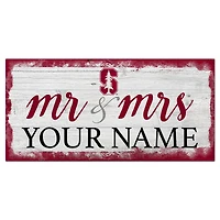 Stanford Cardinal 6" x 12" Personalized Mr. & Mrs. Script Sign