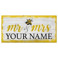 Wichita State Shockers 6" x 12" Personalized Mr. & Mrs. Script Sign