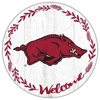 Arkansas Razorbacks 12" Welcome Circle Sign