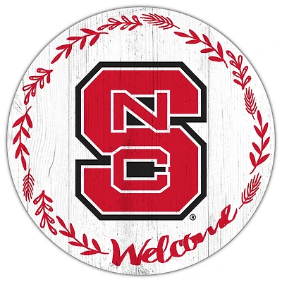 NC State Wolfpack 12" Welcome Circle Sign