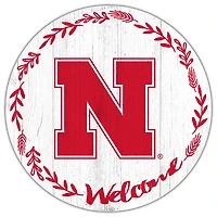 Nebraska Huskers 12" Welcome Circle Sign
