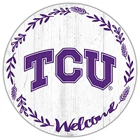 TCU Horned Frogs 12" Welcome Circle Sign