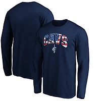Men's Navy Cleveland Cavaliers Banner Wave Long Sleeve T-Shirt