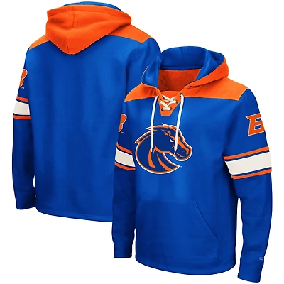 Men's Colosseum Royal Boise State Broncos 2.0 Lace-Up Pullover Hoodie