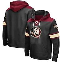 Men's Colosseum Black Florida State Seminoles 2.0 Lace-Up Pullover Hoodie
