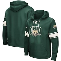 Men's Colosseum Green Ohio Bobcats 2.0 Lace-Up Pullover Hoodie