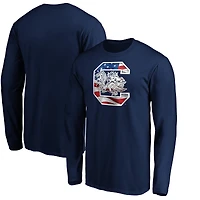 Men's Navy South Carolina Gamecocks Banner Wave Long Sleeve T-Shirt