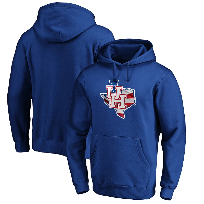 Men's Royal Houston Cougars Banner State Pullover Hoodie