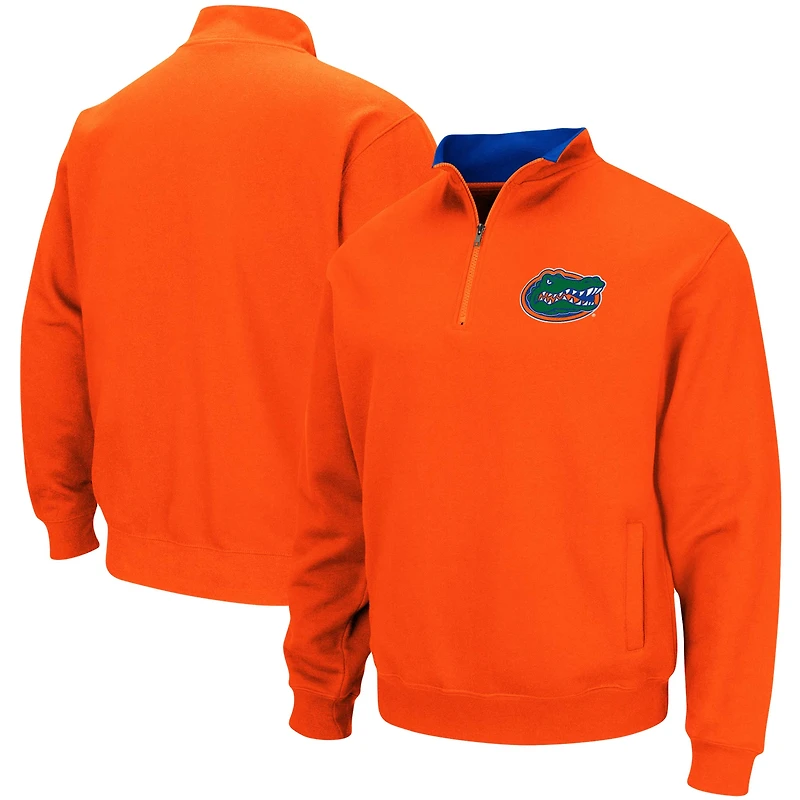 Men's Colosseum Orange Florida Gators Tortugas Logo Quarter-Zip Pullover Jacket