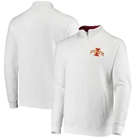 Men's Colosseum White Iowa State Cyclones Tortugas Logo Quarter-Zip Jacket