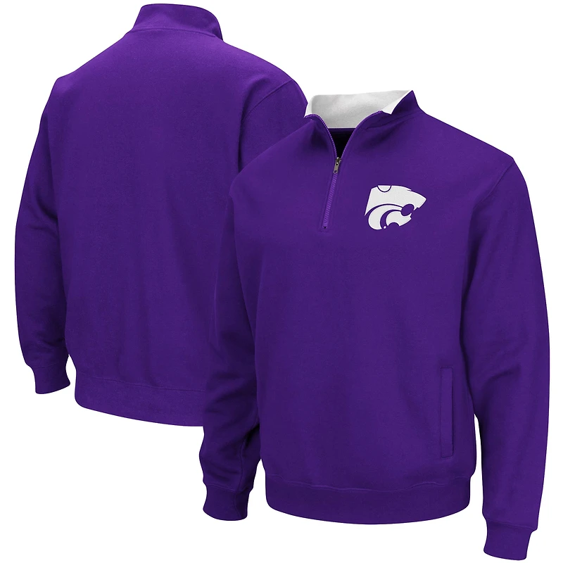 Men's Colosseum Purple Kansas State Wildcats Tortugas Logo Quarter-Zip Jacket