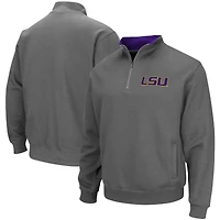 Men's Colosseum Charcoal LSU Tigers Tortugas Logo Quarter-Zip Jacket